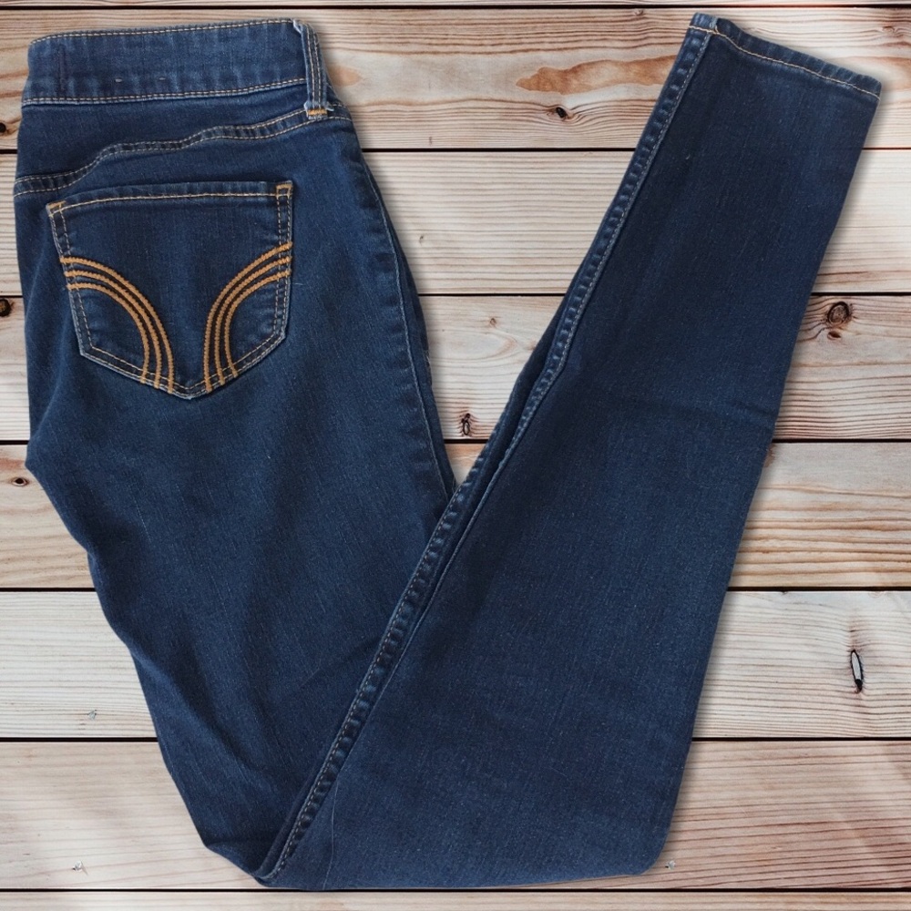 HOLLISTER Dark Wash Low-Rise Jeans